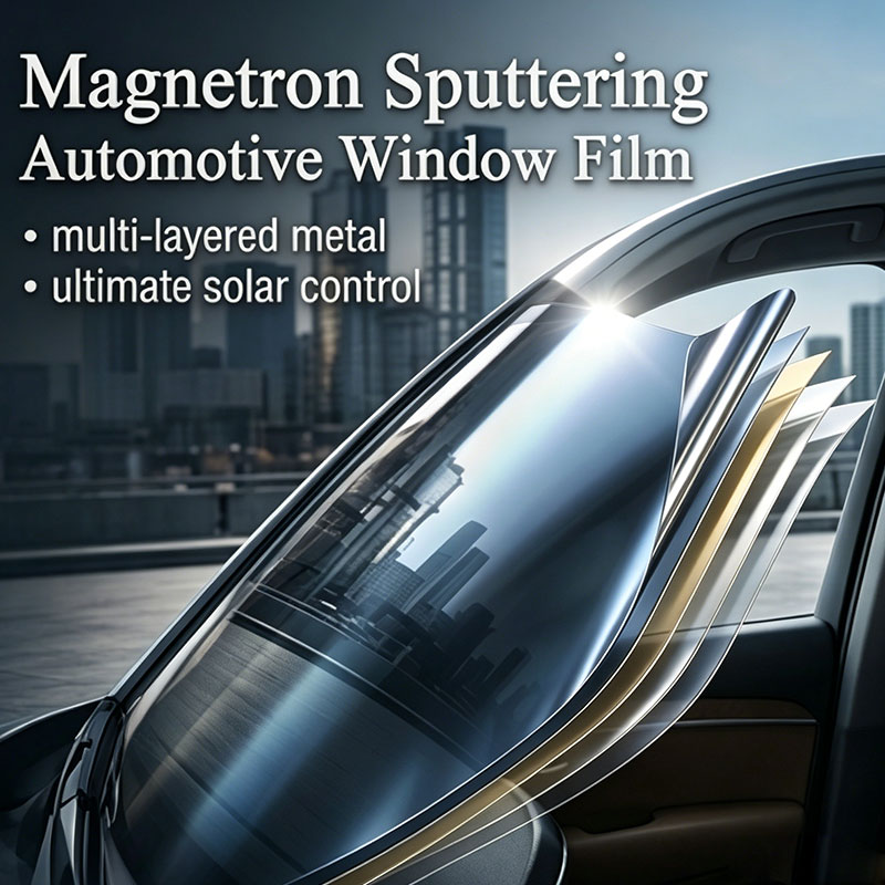 Película para janelas automotivas com pulverização catódica Magnetron