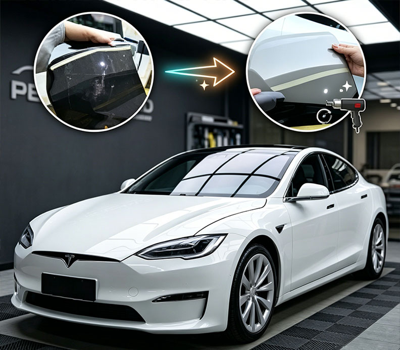 TPU transparente PPF auto-reparador instantâneo
